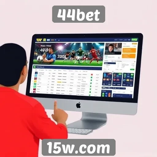 Avaliação da interface de usuário do site 44bet